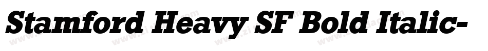 Stamford Heavy SF Bold Italic字体转换